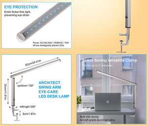 Lampe de Salon de Table réglable en usine, lampe de Salon Flexible à LED <span class=keywords><strong>avec</strong></span> Clip - Product Image 2