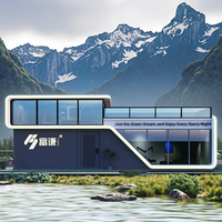 Cottage conteneur moderne de luxe en acier à double pont Villa préfabriquée pour hôtel de vacances et bureau pour maison Cabine Apple Utilisation chez l'habitant