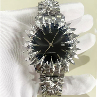 Montre pour homme en acier inoxydable, design personnalisé, alliage, quartz Seiko, cadran en cristal, 38 mm, boucle de 20 mm, rétro, vintage, gothique, alabastro