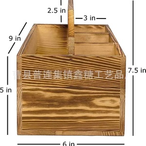 Wooden multi-compartment knife, fork, chopsticks, and spoon storage box, kitchenware chopstick holder, tableware retro storage - Product Image 4