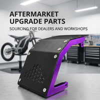Pelindung Bawah Rangka Motor Berventilasi untuk Sepeda Motor Listrik Surron Kompatibel, Langsung dari Pabrik, Warna Ungu Anodized