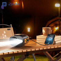 Mini lampe portable rechargeable USB à trois vitesses de vent, à clipser sur ceinture, pour extérieur, camping et voyage