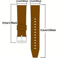Tali Jam Tangan Pengganti Pintar Bisnis Olahraga Kulit Sintetis 22Mm Pemasangan Mudah untuk Jam Tangan Garmin Vivoactive 4 Venu 2/3