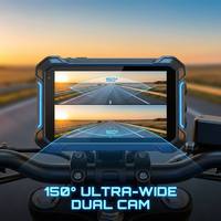 Navegador GPS para Motocicleta de 6.1 Pulgadas con DVR, CarPlay, Android Auto, TPMS, Cámara Dual 2K, Monitor de Presión de Neumáticos, Sistema de Navegación para Moto, Sistema BSD