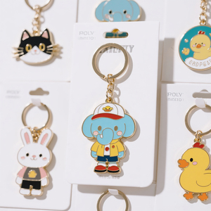 Promotional Antique Brass Enamel Key Tags with Short Chain for Event Giveaways - Product Image 6