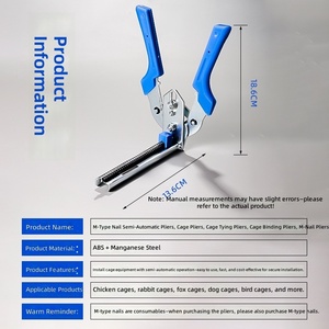 <span class=keywords><strong>Pince</strong></span> à cage en acier inoxydable antirouille <span class=keywords><strong>pour</strong></span> anneaux en M, outil de construction de cages <span class=keywords><strong>pour</strong></span> poulets, lapins, pigeons avec <span class=keywords><strong>agrafes</strong></span> galvanisées - Product Image 5