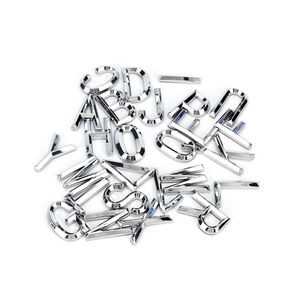 Tùy Chỉnh Tự Dính Bạc Đen Xe Chrome Chữ Số Biểu Tượng Phù Hiệu ABS Nhựa Mạ Điện Chrome 3D Chữ Cho Xe - Product Image 6