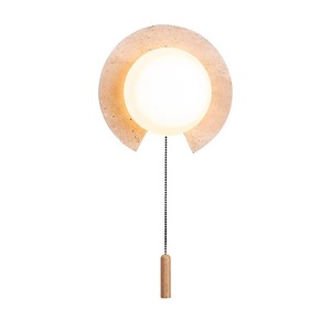 Lámpara de pared estilo japonés Wabi Sabi, LED E27 con interruptor, para dormitorio, sala de estar, entrada, pasillo, escalera, iluminación de fondo - Product Image 4