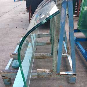 แผ่นกระจกนิรภัยใส6มม. ผนังประตูกระจกนิรภัยแบบโค้ง - Product Image 1