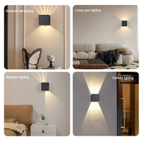 Luce Notturna LED EGH Cube a Quattro Foglie con Sensore a Infrarossi, Ricaricabile 4400mAh, in Metallo Alluminio Multicolore