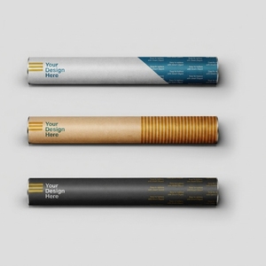 Factory Wholesale 52 X 2 X 410 Mm Custom <b>Print</b> Long Paper Cylinder Tube Eco Friendly <b>Packaging</b> Box For Incense Stick - Product Image 1