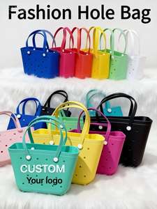 Bolsos de Mano de Diseño Personalizado para Mujer, Bolsos de Playa Grandes de EVA, Elegantes, de Lujo, Impermeables, con Cadenas de Perlas - Product Image 6