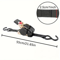Sangle à cliquet en polyester certifiée GS CE pour le contrôle du fret de voiture et de moto TIANMA LS01 25mm avec crochet en S noir