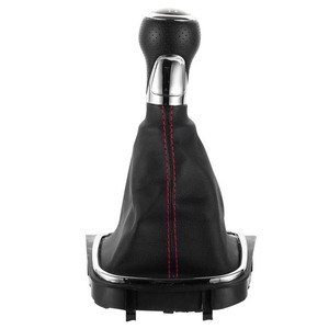 Pomo de palanca de cambios de cuero, 5 velocidades, 6 velocidades, ergonómico, para Volkswagen Jetta 5 Golf 6 - Product Image 5