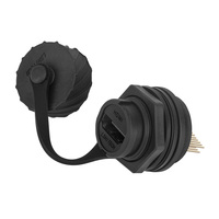 Connecteur de panneau femelle LSHITECH M20.8 avec écrou de blocage avant et bornes à souder