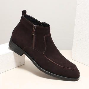 Zapatos de Cuero con Punta en Pico para Hombre, Zapatos Formales de Negocios de Cuero Genuino, Zapatos de Novio para Boda, Zapatos Derby con Suela Gruesa para Aumentar la Estatura - Product Image 6