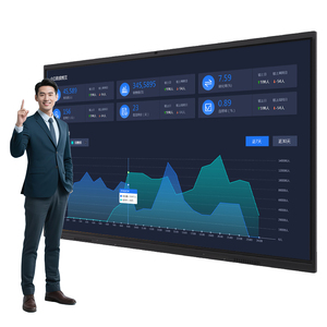 ไวท์บอร์ดอัจฉริยะแบบอินเทอร์แอคทีฟ LCD 4K ขนาด 55-98 นิ้ว พร้อมหน้าจอสัมผัส IR 20 จุด แบบ All-in-One และตัวเลือกติดตั้งบนผนัง - Product Image 1