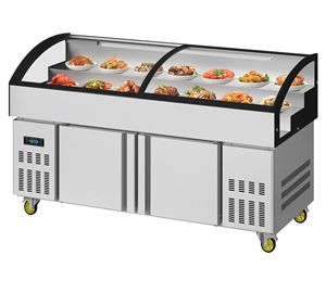 YINZHENG - Congelador Comercial de Acero Inoxidable para Mariscos, Mostrador de Exhibición de Pescado, Equipo de Refrigeración para <span class=keywords><strong>Supermercados</strong></span> - Product Image 2