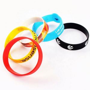Wholesale Debossed Silicone Wrist <b>Bands</b> Thin <b>Rubber</b> Silicone Wristband - Product Image 4