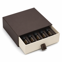 Boîtes d'emballage pour bouteilles d'huiles essentielles, impression personnalisée sous marque privée, finition mate, ruban de tirage, vente en gros directe usine