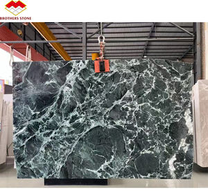 แผ่นหินอ่อนสีเขียวเข้มสำหรับแผงผนังกระเบื้องหินอ่อนสีเขียวหม่นสำหรับตกแต่งโรงแรม - Product Image 2