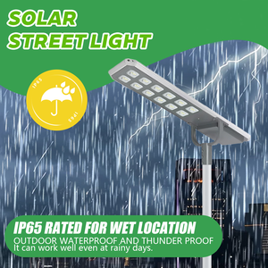 Lampadaire solaire tout-en-un étanche IP65 200W, lampe solaire intégrée pour une utilisation en extérieur dans les jardins, les routes, les paysages - Product Image 5