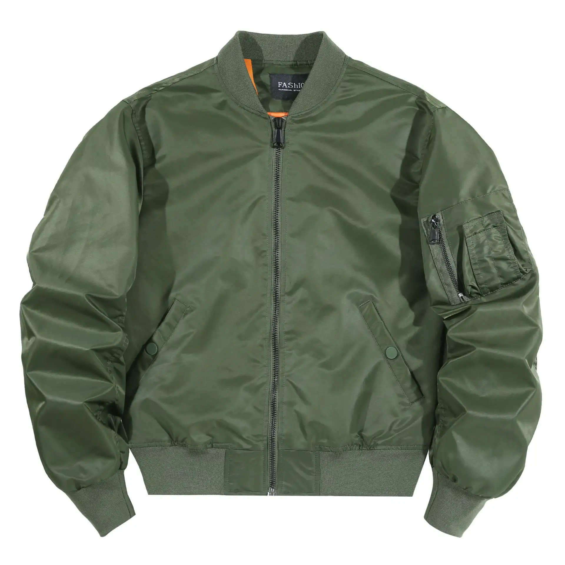 OEM diseño personalizado chaqueta de los hombres bordado de nylon MA1 vuelo personalizado chaqueta de bombardero para los hombres