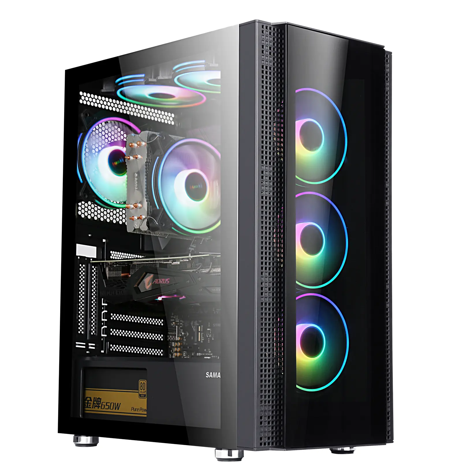 Casing Pc Atx Penjualan Laris Casing Gaming Kaca Tempered USB 3.0 Casing Komputer Menara