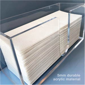 Soporte para toallas de papel para baño, dispensador acrílico para encimera de cocina, soporte para servilletas c-fold, z-fold, servilletas desechables Trifold - Product Image 2