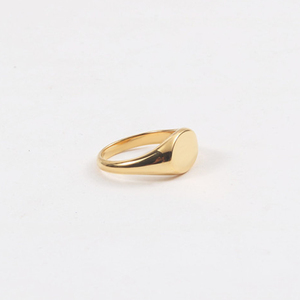 Personalized Stainless Steel Oval <strong>Gold</strong> <strong>Signet</strong> <strong>Ring</strong> Engraved Custom Initial Name <strong>Ring</strong> Stackable <strong>Rings</strong> for Women - Product Image 3