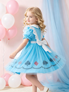 Disfraz de Princesa Alicia en el País de las Maravillas para Niñas Pequeñas con Delantal, Traje para Fiesta de Cumpleaños o Halloween - Product Image 3