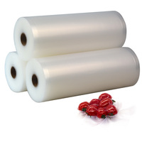 Rollos transparentes de plástico para sellado al vacío de grado alimenticio, bolsas de plástico para envasado al vacío, rollos de bolsas para sellado al vacío