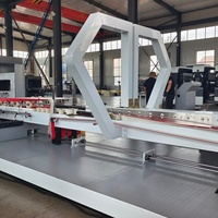 Machine automatique de fabrication de boîtes en carton ondulé à grande vitesse, ligne de production d'impression, de découpe, de pliage et de collage de boîtes en carton