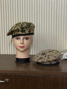 Béret français personnalisé en gros feutre de laine chaud d'hiver avec maille de sécurité divers modèles pour les fêtes formelles en plein air - Product Image 6