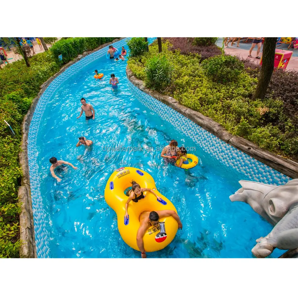 Equipo de parque acuático para interiores y exteriores, Parque Acuático Popular, máquina de Río perezoso y piscina de olas en venta
