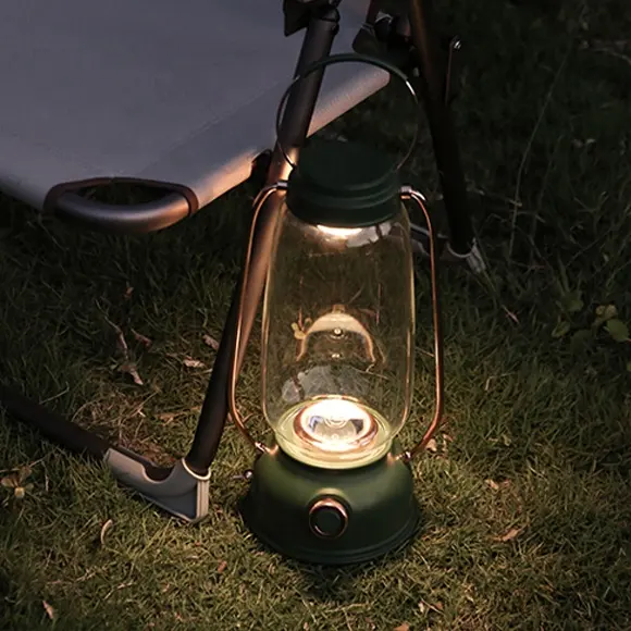 Lampu tenda led usb isi ulang daya, lampu berkemah retro, lampu gantung kait hiking luar ruangan, lentera desain baru