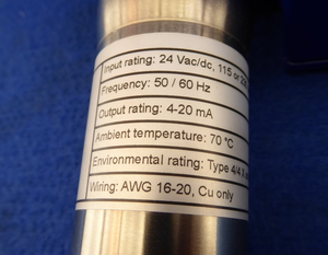 Électrode de niveau Flowserve Gestra NRGT 26-1, transmetteur de niveau NRGT 26-1, 500 mm, d'occasion - Product Image 2