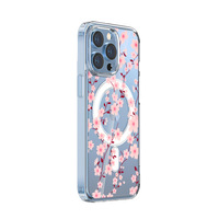 Pour iPhone 16 Plus 14 13 12 LN074 Étui magnétique à fleurs pour iPhone 16 Pro Coque arrière rigide en PC imprimée