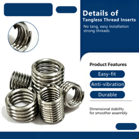 Tangless Wire Thread Insert Nitronic60 Material Corrosion Resistant Fastener for Marine Industrial Equipment Insert Thread
