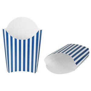 Boîte à frites en carton alimentaire personnalisée avec impression rayée bleu et blanc, <span class=keywords><strong>prix</strong></span> de gros - Product Image 5