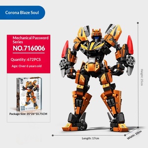 Blocs de construction Corona Lier Hun, jouet d'assemblage, décoration, super voiture, mecha, robot en plastique ABS, cadeau pour garçons et enfants 716006-7 - Product Image 6