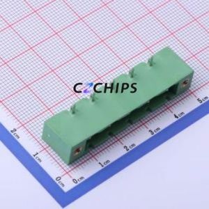 DB2ERM-7.62-5P-GN Plug-in Terminal Block Bent Lead Through Hole,P=7.62mm Board-to-Board / Socket Closed Screw Fixing 1x5P 7.62mm - Product Image 1