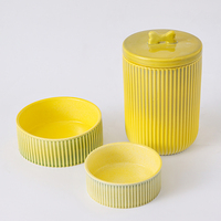 Bol en céramique pour animaux de compagnie, pot à dessert, plat de rangement, compatible lave-vaisselle et micro-ondes, matériau de qualité alimentaire, design moderne pour chiens et chats