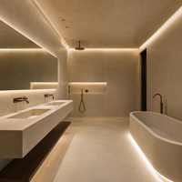 Revêtement intérieur en microciment micro-quartz de qualité supérieure, peinture murale texturée de luxe, peinture décorative artistique sans joint pour villa