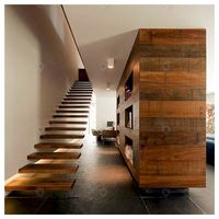Escalier flottant écologique Prima à faible teneur en formaldéhyde, en bois dur, assemblé avec précision, pour bâtiments écologiques et économes en énergie