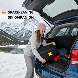 Ensemble de sacs de ski et de bottes avec fond antidérapant, rembourrage en mousse de 3 mm, double fermeture éclair, longueur réglable, sac de voyage pour bottes de ski, transport bidirectionnel - Product Image 6