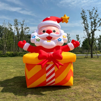 Nouvelles décorations de jardin gonflables de style dessin animé Père Noël pour fêtes, ambiance festive et séances photo