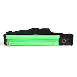Bolsa reflectante LED para cinturón de correr, con bolsillo de cremallera y luz reflectante, resistente al agua, para corredores - Product Image 6