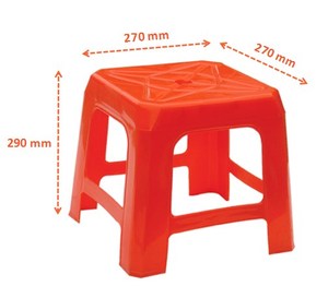 Tabouret/chaise carré <span class=keywords><strong>en</strong></span> plastique <span class=keywords><strong>en</strong></span> gros, polyvalent pour <span class=keywords><strong>la</strong></span> salle à manger, les salles d'attente et les patios extérieurs, résistant aux UV - Product Image 5