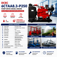 Moteur diesel DCEC CUM 6CTAA8.3-P250 183 kW 250 CV 1500 tr/min 8,3 L 4 temps 6 cylindres turbocompressé pour pompe à eau